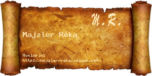Majzler Réka névjegykártya